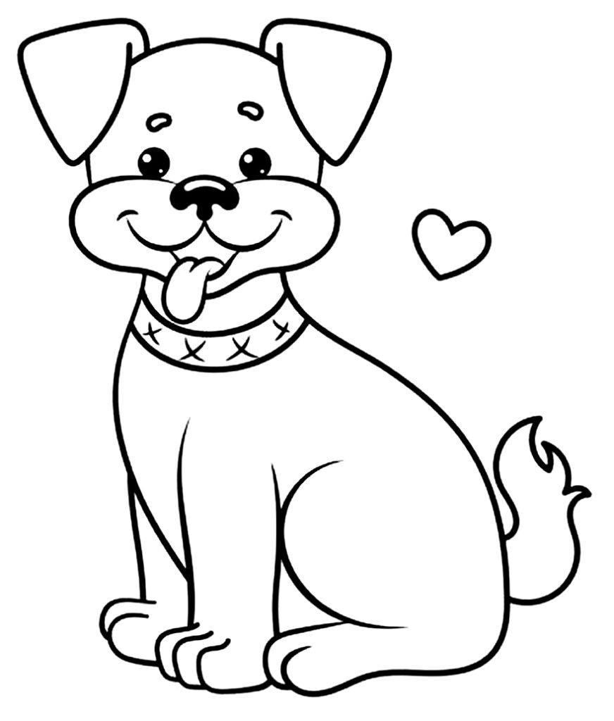 Desenho de Cachorro para Colorir